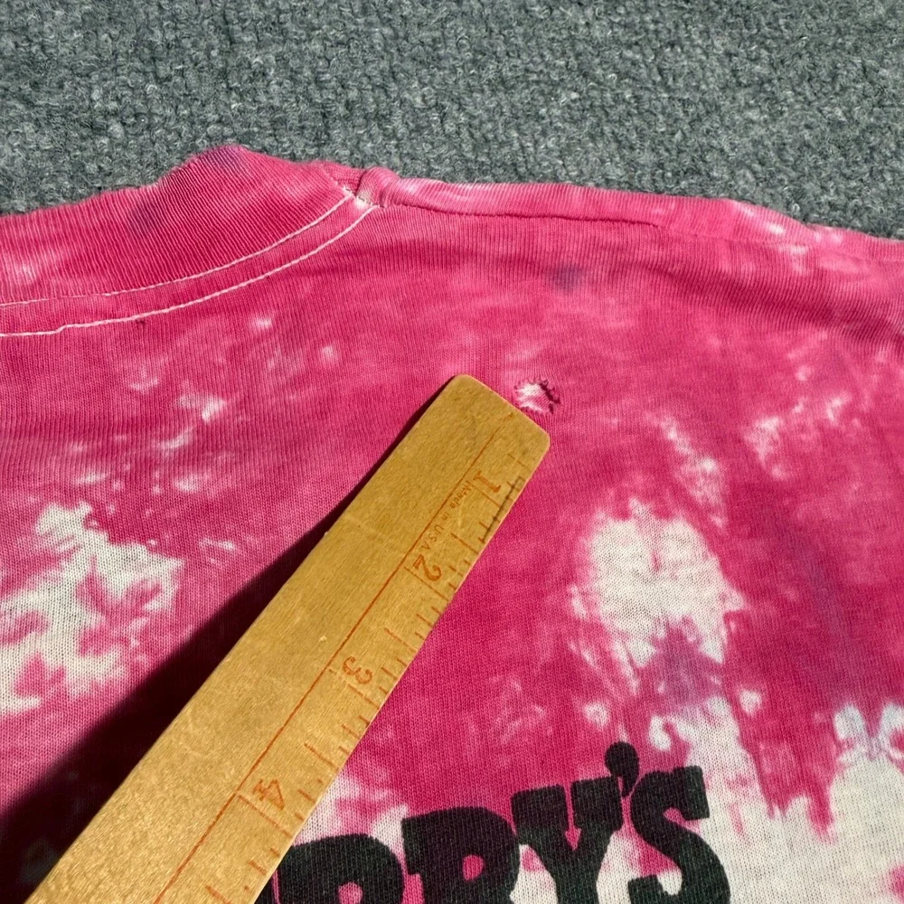 Vintage Fruit of the Loom Cherry Garcia Tie Dye T-Shirt XL Pink Purple 90s Tee